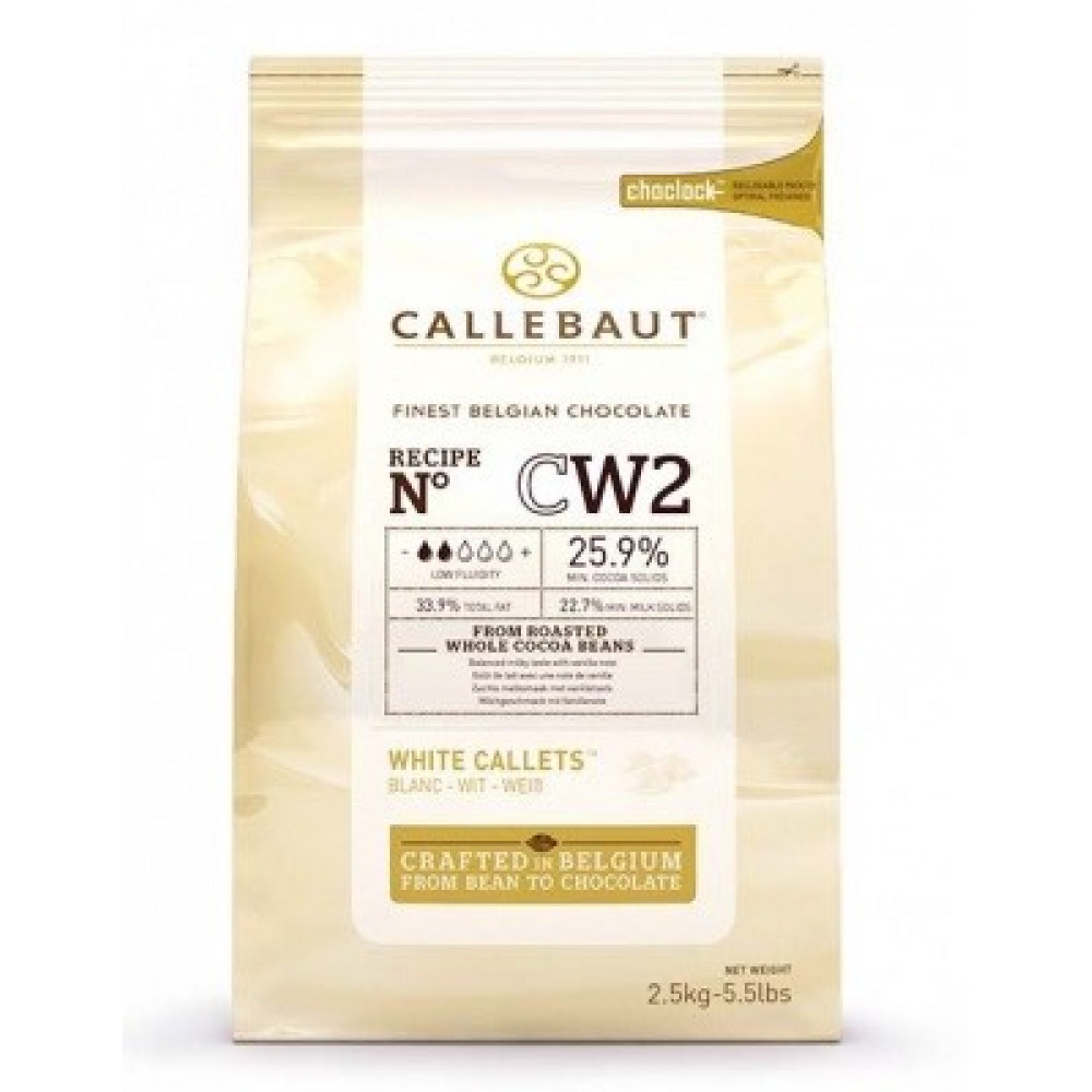 Шоколад белый Barry Callebaut, 2,5 кг.